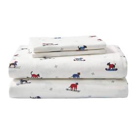 Ushsa01065607 Eddie Bauer - Flannel Sheets Twin Size Anti-pilling And Ski Patrol White Ushsa01065607 Eddie Bauer - Flannel Sheets Twin Size Anti-pilling And Ski Patrol White
