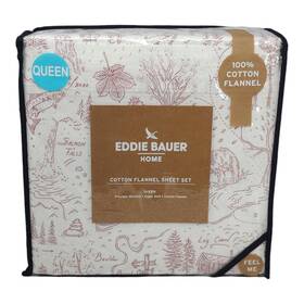 Ushsa01144532 Eddie Bauer Home Queen Cotton Flannel Sheet Set 100% Super Soft Warm Whit