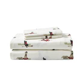 Ushsa01144541 Eddie Bauer Sheet Sets King Flannel 4-piece Retriever Adventure Red Graphic