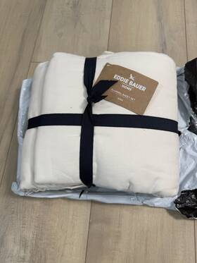 Ushsa01188440 Eddie Bauer King Flannel Sheet Set Ivory 100% Cotton Oeko-tex Machine Washable