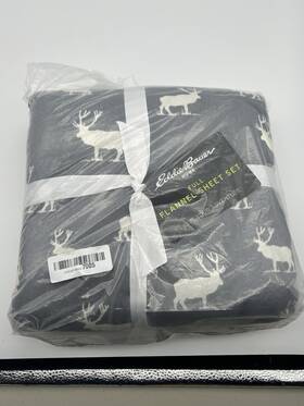 Ushsa01200867 Eddie Bauer - Full Sheet Set Warm Breathable Bedding E.g. Silver Cotton Flannel