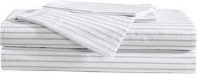 Ushsa01326039 Eddie Bauer - Sheet Set Luxurious Cotton Percale Full Arden Stripe Grey