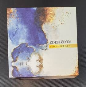 Eo-bss-11-k Eden & Om Size King And Bamboo Viscose 4 Piece Sheet Set In Dune Color