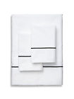 Edmond Alta Frette New Couture Queen Bed Set White Black Nip 100 Cotton 4 Pieces 8054404409299