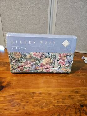 Eileen West 028828143372 Vintage Utica Victorian Tapestry One King Flat Sheet 100% Cotton
