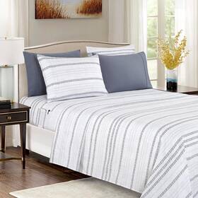 00rw-6pc-queen-traci-gray Elegant Comfort Softest And Coziest 6-piece Sheet Set - Queen Traci Gray