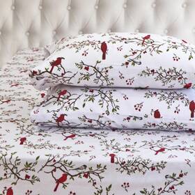 08ec-flannel-queen-cardinal Elegant Comfort Ultra Soft 4-piece 100% Turkish Cotton Queen Cardinal
