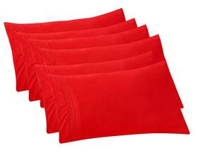 17ec-6 Elegant Comfort 6-pack Solid Pillowcases 1500 Thread Count Egyptian Quality