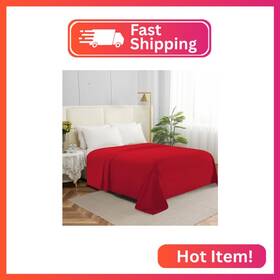 247rw-single-flat-twin-red Elegant Comfort Premium Hotel Quality 1-piece Flat Sheet Luxury And Softest 1500
