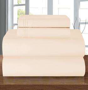 612rw-king-cream Elegant Comfort Luxury 1500 Premium Hotel Quality Microfiber King Cream