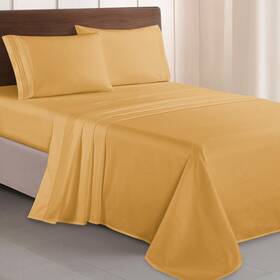 81rw-3line-q-gold Elegant Comfort Luxurious 1500 Premium Hotel Quality Queen Camel-gold