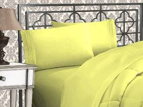 81rw-3line-twin-pistachio Elegant Comfort 1500 Microfiber 4-piece Bed Sheet Set Twin/twin Xl Pistachio