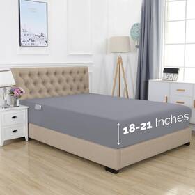 B08l47tkfm Elegant Comfort 1500 Hotel Quality 18-21 Inch Deep Pocket Fitted Sheet - Wrinkle Fre