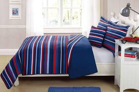 Elegant Home 635309813206 Decor Multicolor Light And Dark Blue Red White Twin
