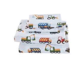 Elegant Homes 665752477953 Construction Site Equipment Trucks Tractors Cranes Excavators Design 3 Piece