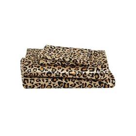 Micsstw064lusa Elite Home 100% Luxury Satin Polyester Sheet Set Twin Leopard