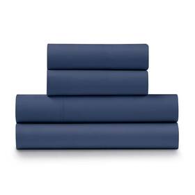 Ella Jayne 1200 Oss Na 4 4-piece Navy Cotton Sateen King Size Thread Count Sheet Set