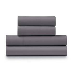Ejh500 Ella Jayne Oss Ch 2 Sheet Set Full 4-piece Sateen Hypoallergenic With Pillow Case Charcoal