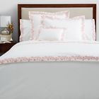O1532 Embroidery Anne 2 Flora Solene King De Pillowcases Red White O1532 Embroidery Anne 2 Flora Solene King De Pillowcases Red White