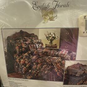 03003590-07g English Florals Twin Sheet Set Multicolor Floral Percale 50/50 180 Thread