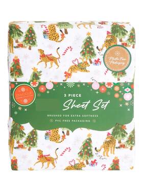 Envogue 693039762652 Christmas Winter Sheet Set Merry Cheetah Full Envogue 693039762652 Christmas Winter Sheet Set Merry Cheetah Full