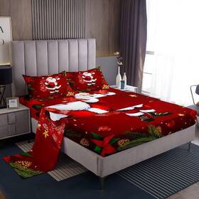 Jcxs7214clblhmfull Erosebridal Santa Claus Sheet Set Merry Christmas Bed For Kids Boys Girls Christma