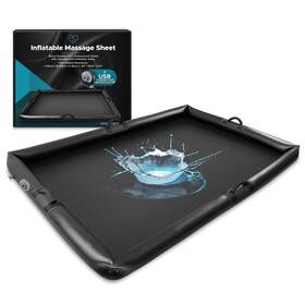 Eroticgel 360070000777 Inflatable Massage Sheet With Sides Black Durable Pvc Waterproof