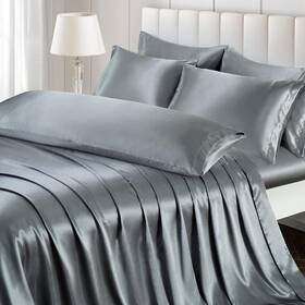 Ersmak210428025 Ersmak 7 Pieces Satin Sheets Set Queen Size Luxury Silky Grey Bed Shee Ersmak210428025 Ersmak 7 Pieces Satin Sheets Set Queen Size Luxury Silky Grey Bed Shee