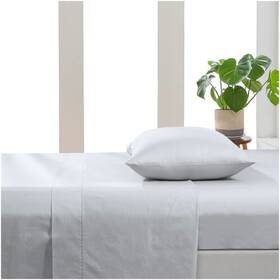 9011940 Essn 500tc Cotton Sateen Flat Sheet Set Silver - Double