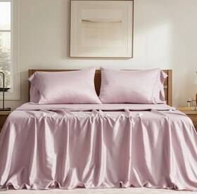 Evergracehome 850062217744 Evergrace Cotton Tencel Sheets Queen Size 4 Piece Set Silky Soft Cooling Bed