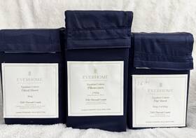 Everhome 444800763077 Egyptian Cotton 4pc King Fitted Flat Sheet Pillowcases Set 700 Tc