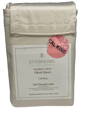 Everhome 444800763428 Egyptian Cotton 700tc Cal King Extra Deep Fitted Sheet Ivory Everhome 444800763428 Egyptian Cotton 700tc Cal King Extra Deep Fitted Sheet Ivory
