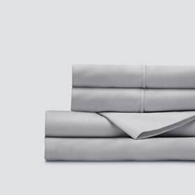 Everspread 810360032296 Bed Linen Set 4 Piece Sheet Full Size Light Gray. Ultra-soft And Breat
