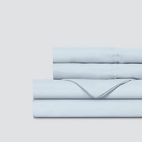 Everspread 810360032333 Bed Linen Set 4 Piece Sheet Queen Size Light Blue. Ultra-soft And Breathabl