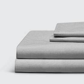 Everspread 810360033187 100% Cotton Bed Sheets. Full Size - Light Gray. 4 Piece Sheet Set. Soft Washe