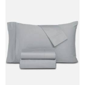 Everyday Home 350057613179 By Trident 100% Organic 300 Tc Cotton Sheet Set - Cal King Gray