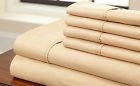 18291 Extra Sheet Solid Microfiber Coffee Pillow Twin 4pc Set Hotel Case York