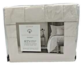 Fairfield Square Collection 191790023420 Nip Sydney 825 Count Egyptian Blend 6pc Ivory Queen Sheet Set