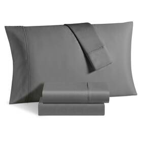 Fairfield Square Collection 734737637641 1000 Thread Count Solid Sateen 6 Pc. Sheet Set King Extra Deep Pocket - Grey Fairfield Square Collection 734737637641 1000 Thread Count Solid Sateen 6 Pc. Sheet Set King Extra Deep Pocket - Grey