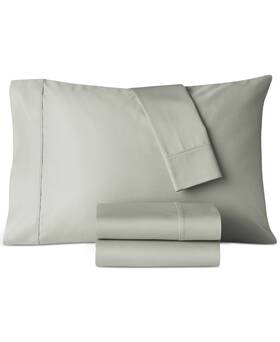 Fairfield Square Collection 734737756601 Haven 1200-thread Count Triblend 4-pc. Sheet Set Queen - Light Grey