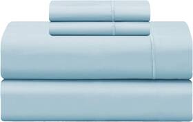 10084-500ss-bbck Feather & Stitch New York And 500tc Cal King 4pc Damask Sheet Set Cotton 18in Blue