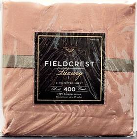 Fieldcrest 490600703065 Luxury King Fitted Sheet 100% Egyptian Cotton 400 Thread Count New