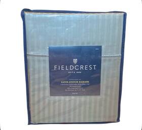 Fieldcrest 490621504979 New 4pc Damask Stripe Skyline Gray Full Sheet Set 500 Thread Count