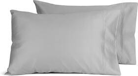 Hb-06-sts-813-gry-sq-2pack Fishers Finery 100% Egyptian Standard/queen 2 Pillowcases Paloma Gray