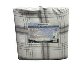 1676100 Flannel From Portugal White Line Sheet Set 4 Piece Queen 100% Cotton 1676100 Flannel From Portugal White Line Sheet Set 4 Piece Queen 100% Cotton