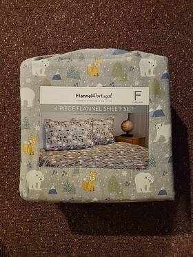 Flannel Portugal 810047765493 Portuguese 3-piece Sheet Set Full Animal Print