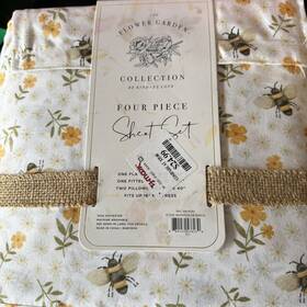 Flower Garden Collection 665721152911 King Sheet Set Nwt