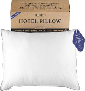 Fluffco 860005065370 Zen Fluff Pillows - Down Alternative King Bed Pillow White