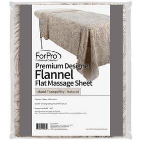 Forpro Professional Collection 672047002356 Premium Designer Flannel Flat Sheet For Massage Tables Island Tranqui