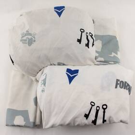 Fortnite 032281412951 Lot Of 4 Epic Games Pattern Queen Bed Set 2 Pillowcases Flat Fitted